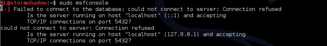 PostgreSQL service not running